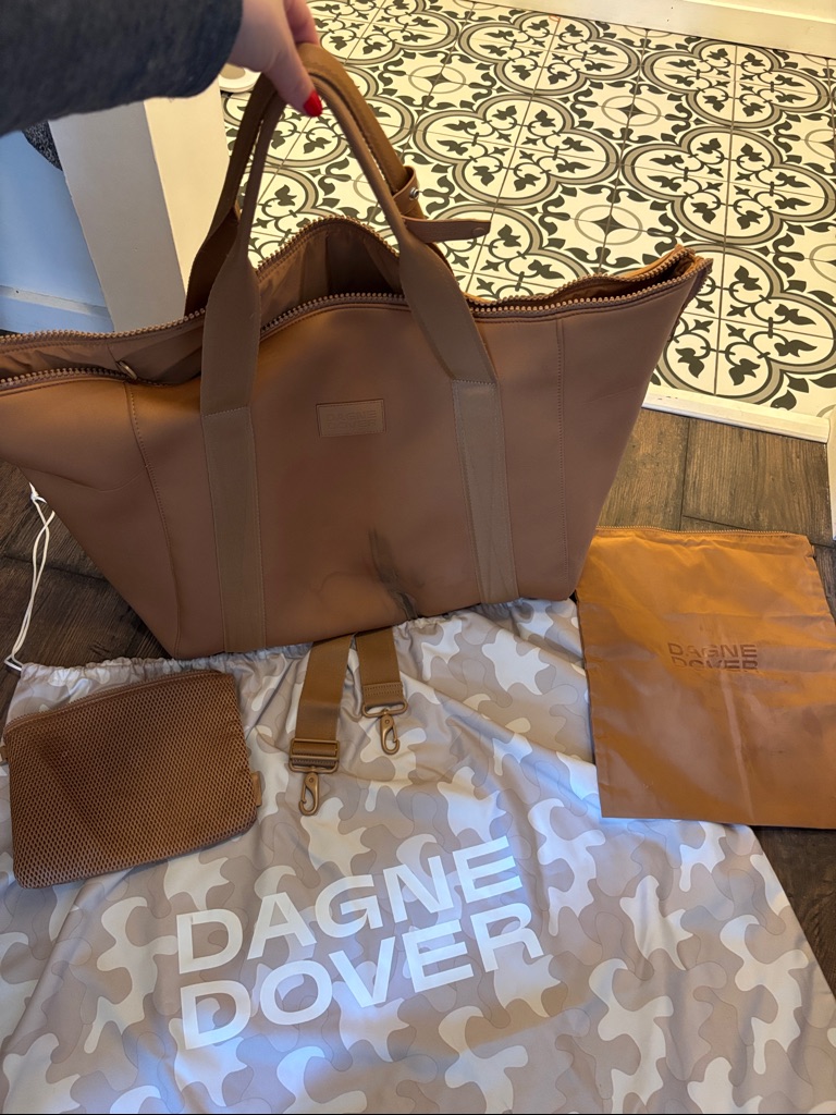 Dagne Dover Tan/Camel Duffel With Removable Strap